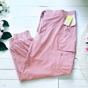 All in motion women’s pink mid rise cargo joggers plus size XXL NWT